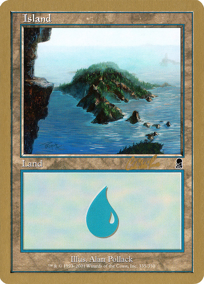 Island (cr335) (Carlos Romao) [World Championship Decks 2002] | Galactic Gamez