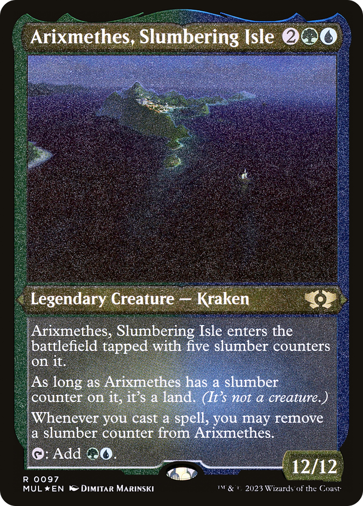 Arixmethes, Slumbering Isle (Foil Etched) [Multiverse Legends] | Galactic Gamez