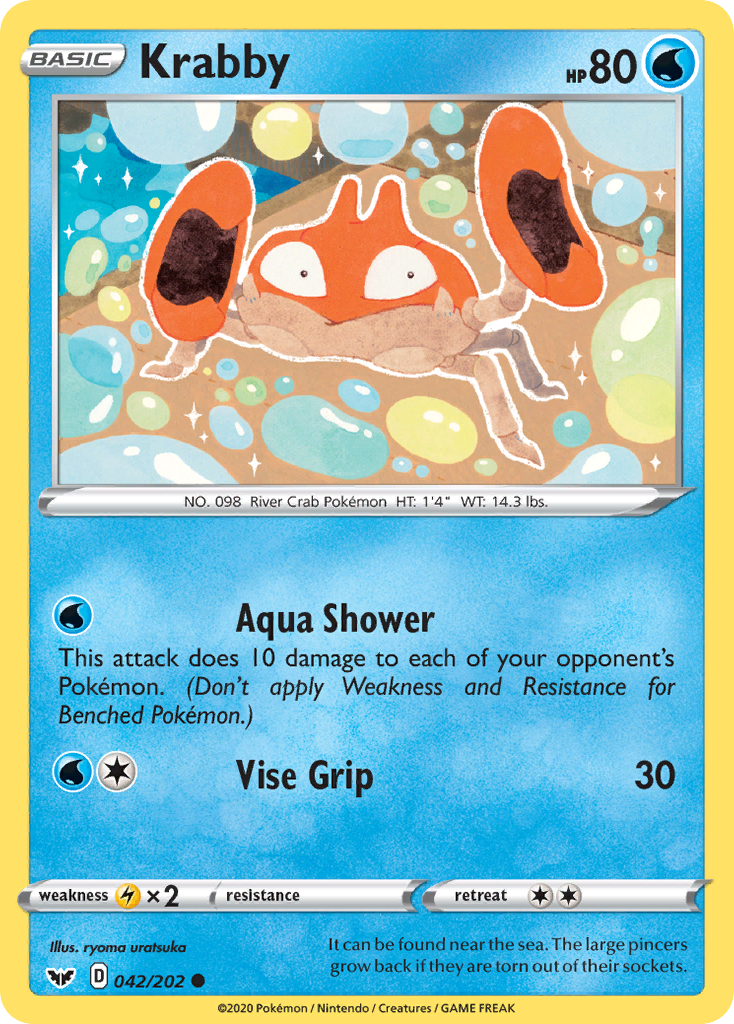 Krabby (042/202) [Sword & Shield: Base Set] | Galactic Gamez