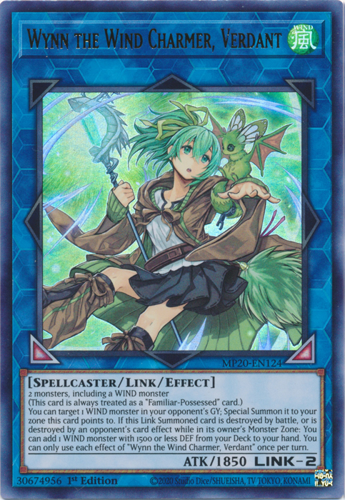 Wynn the Wind Charmer, Verdant [MP20-EN124] Ultra Rare | Galactic Gamez