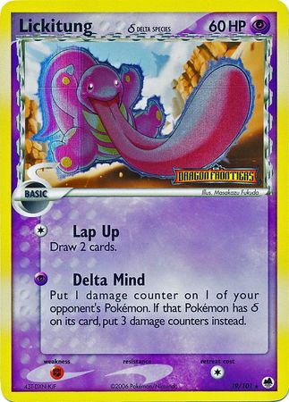 Lickitung (19/101) (Delta Species) (Stamped) [EX: Dragon Frontiers] | Galactic Gamez