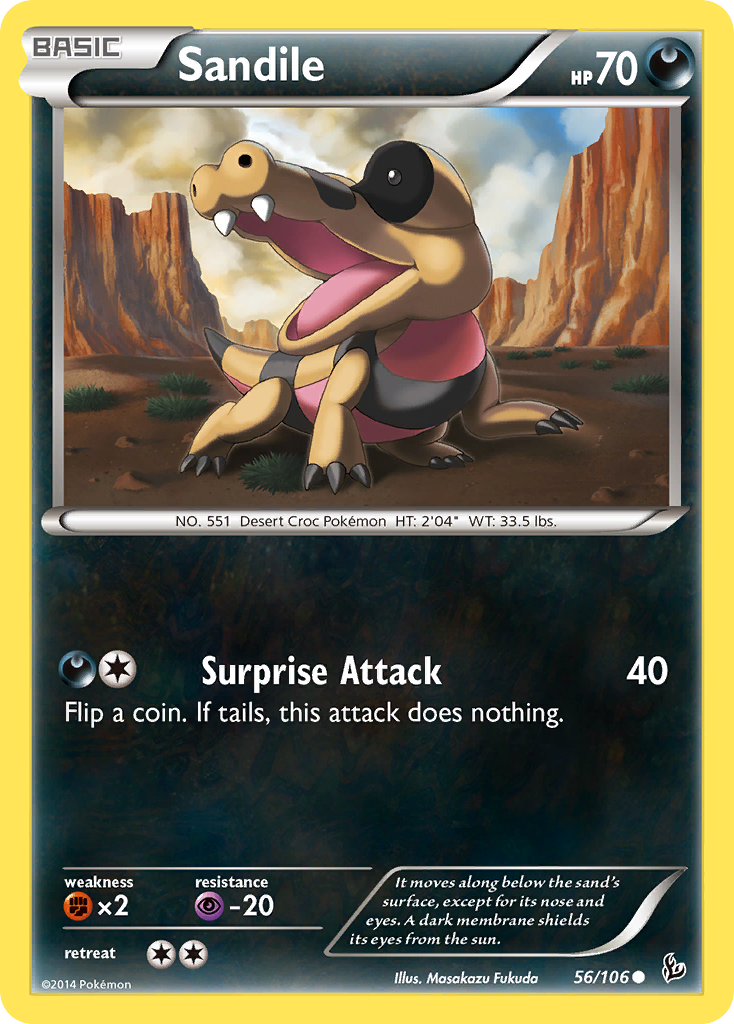 Sandile (56/106) [XY: Flashfire] | Galactic Gamez