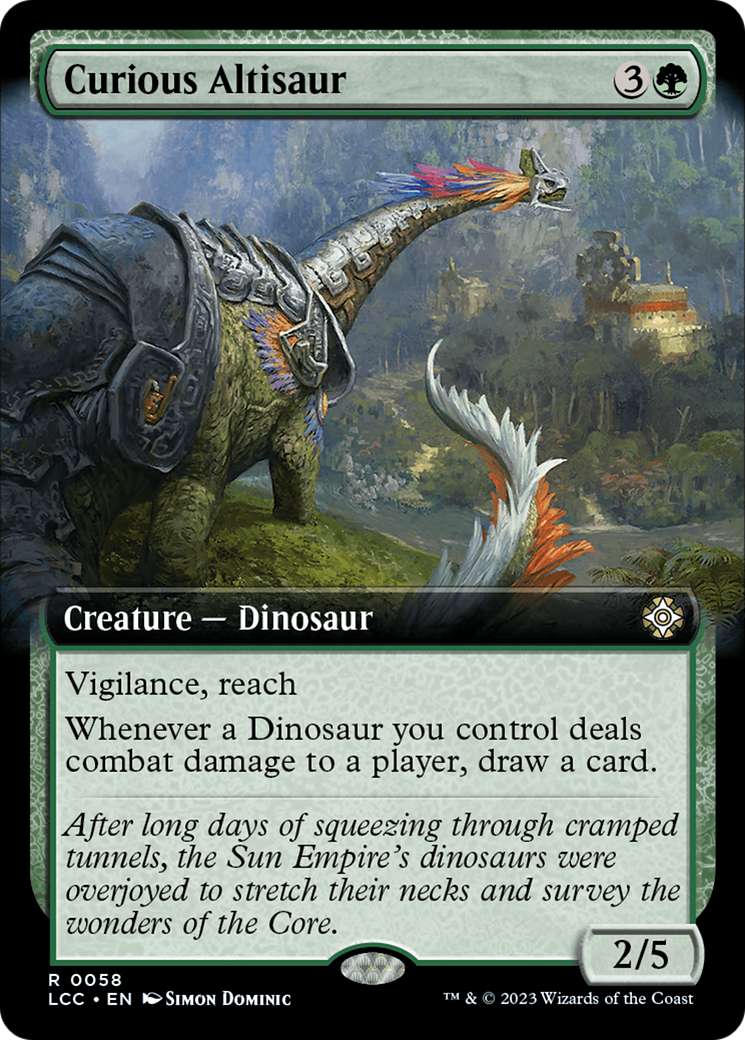 Curious Altisaur (Extended Art) [The Lost Caverns of Ixalan Commander] | Galactic Gamez