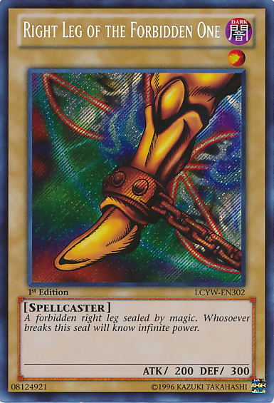 Right Leg of the Forbidden One [LCYW-EN302] Secret Rare | Galactic Gamez