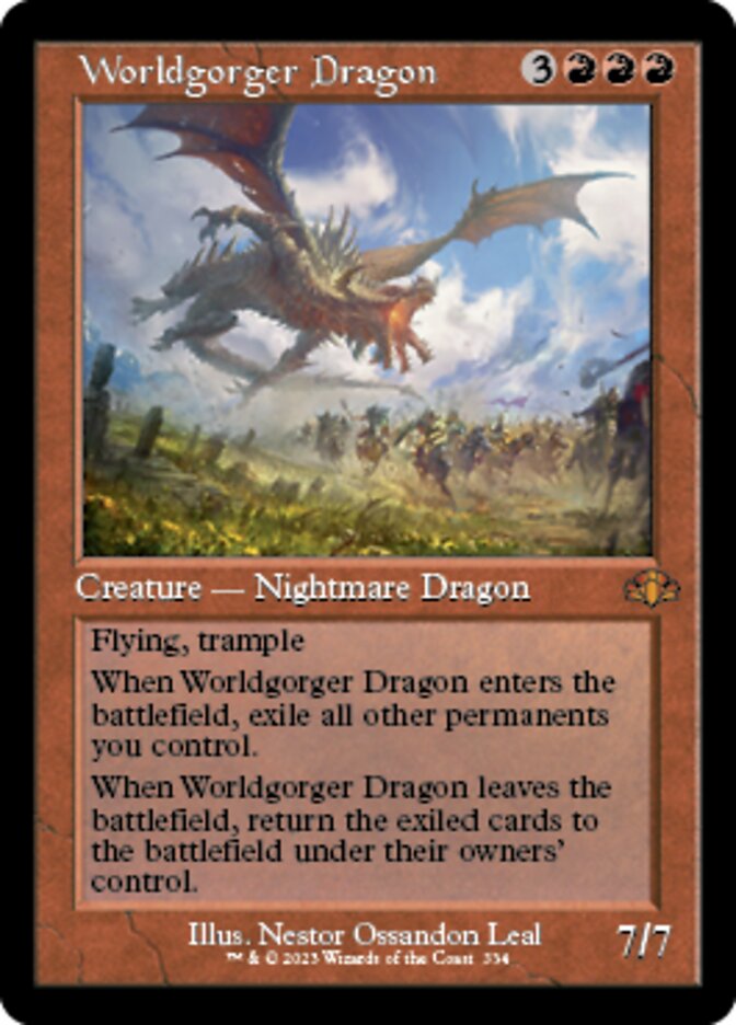 Worldgorger Dragon (Retro) [Dominaria Remastered] | Galactic Gamez