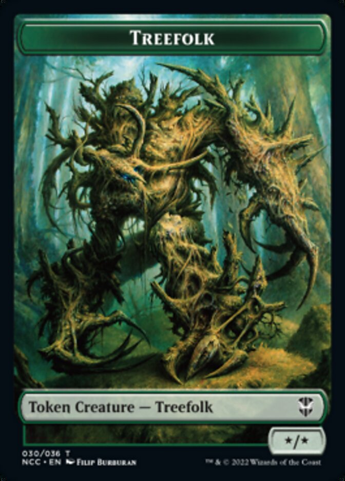 Treefolk // Spider Double-sided Token [Streets of New Capenna Commander Tokens] | Galactic Gamez