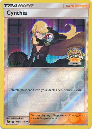 Cynthia (119a/156) (Regional Championship Promo Staff) [Sun & Moon: Ultra Prism] | Galactic Gamez