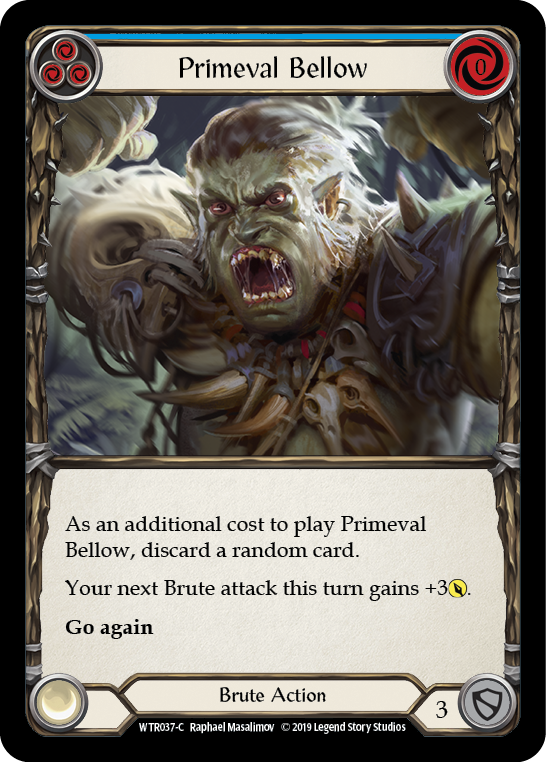 Primeval Bellow (Blue) [WTR037-C] Alpha Print Rainbow Foil | Galactic Gamez