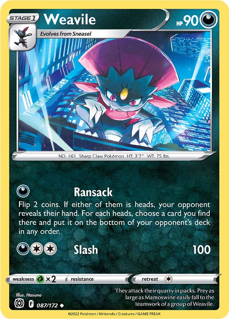 Weavile (087/172) [Sword & Shield: Brilliant Stars] | Galactic Gamez