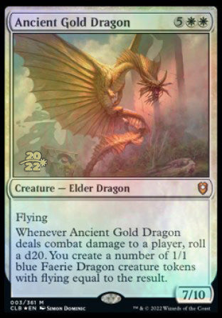 Ancient Gold Dragon [Commander Legends: Battle for Baldur's Gate Prerelease Promos] | Galactic Gamez