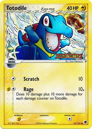 Totodile (67/101) (Delta Species) (Stamped) [EX: Dragon Frontiers] | Galactic Gamez