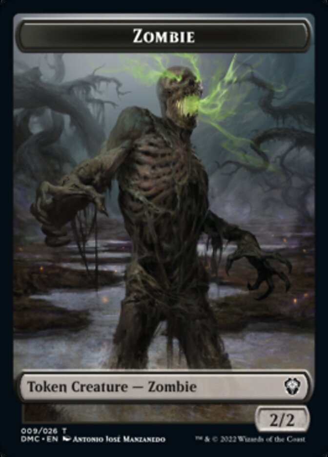 Bird (002) // Zombie Double-sided Token [Dominaria United Tokens] | Galactic Gamez