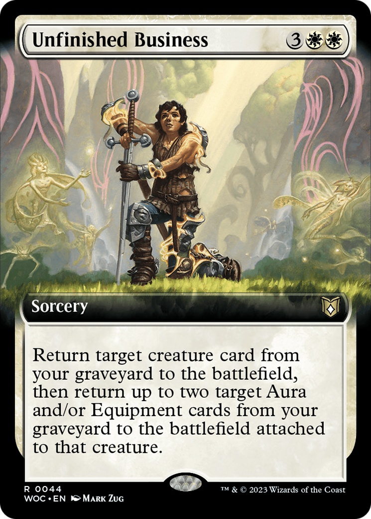 Unfinished Business (Extended Art) [Wilds of Eldraine Commander] | Galactic Gamez