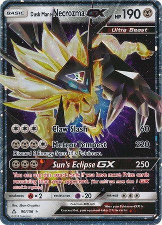 Dusk Mane Necrozma GX (90/156) (Jumbo Card) [Sun & Moon: Ultra Prism] | Galactic Gamez