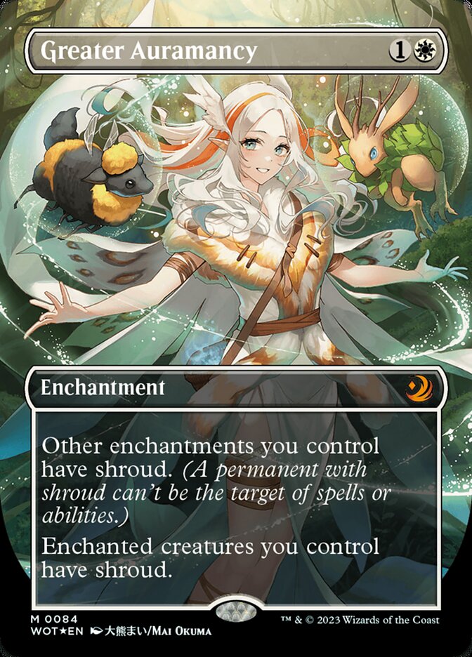 Greater Auramancy (Anime Borderless) (Confetti Foil) [Wilds of Eldraine: Enchanting Tales] | Galactic Gamez