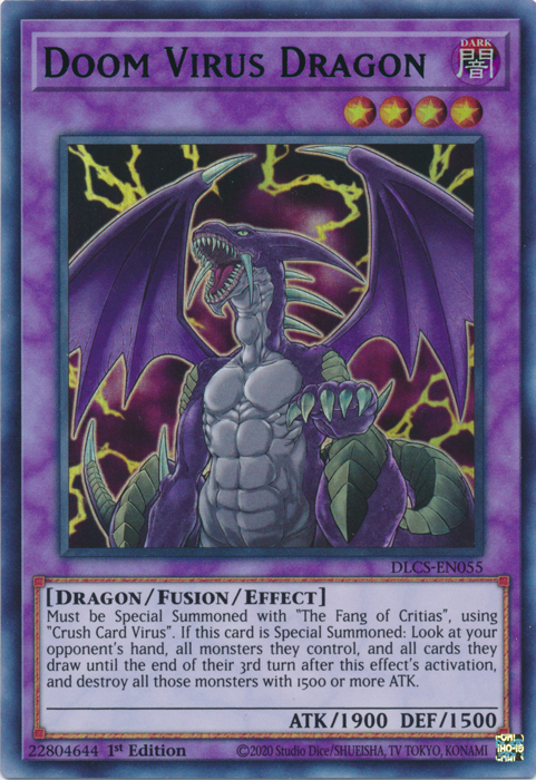 Doom Virus Dragon (Blue) [DLCS-EN055] Ultra Rare | Galactic Gamez