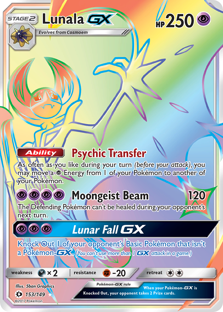 Lunala GX (153/149) [Sun & Moon: Base Set] | Galactic Gamez