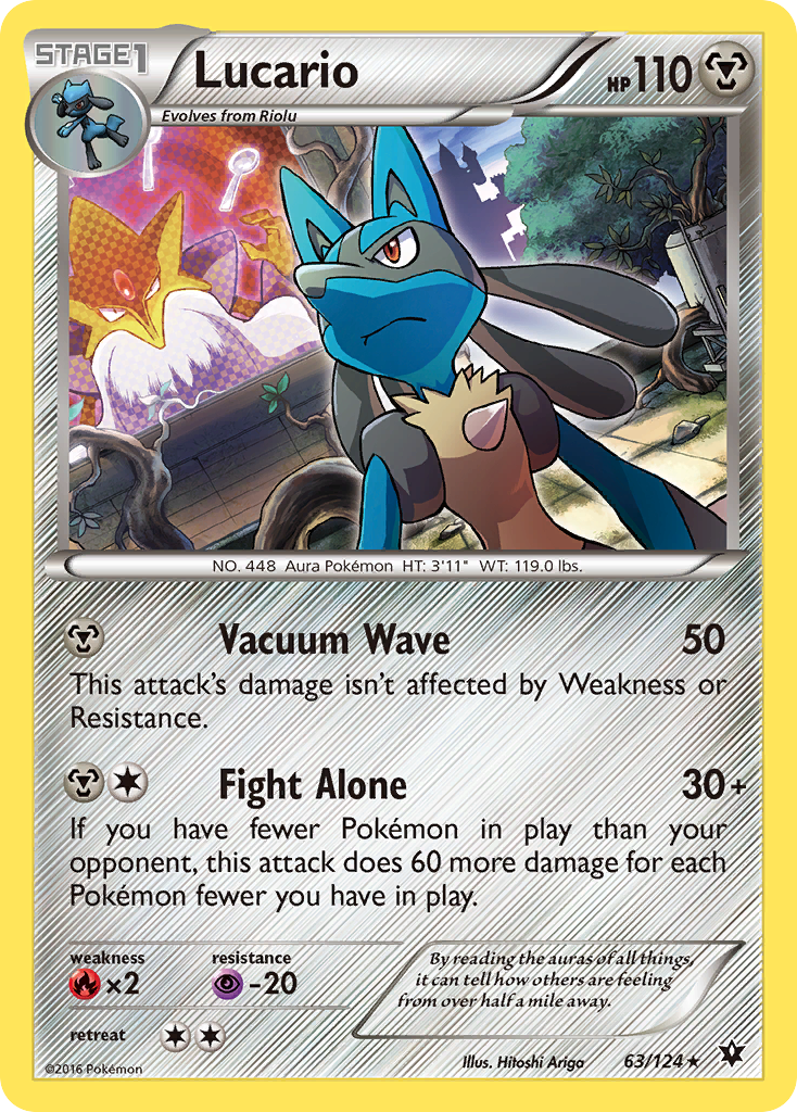 Lucario (63/124) (Cosmos Holo) [XY: Fates Collide] | Galactic Gamez