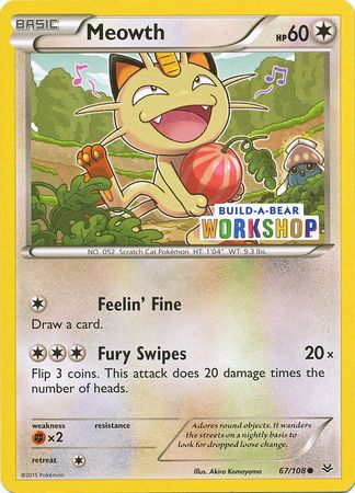 Meowth (67/108) (Build A Bear Workshop Exclusive) [XY: Roaring Skies] | Galactic Gamez