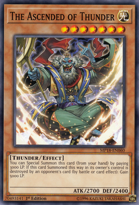 The Ascended of Thunder [MP18-EN060] Short Print | Galactic Gamez