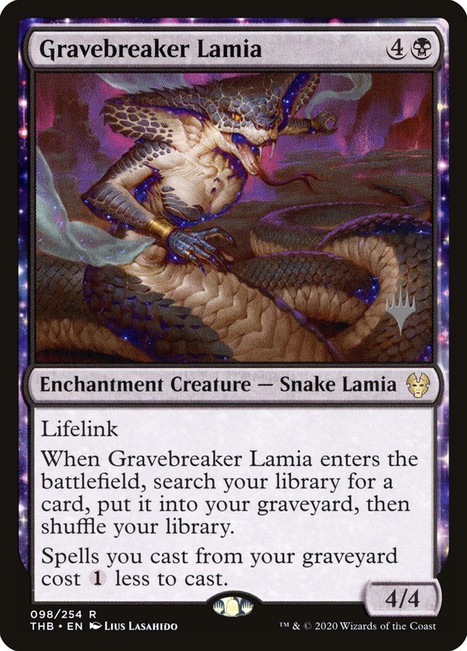 Gravebreaker Lamia (Promo Pack) [Theros Beyond Death Promos] | Galactic Gamez