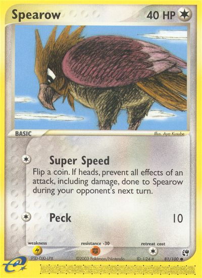 Spearow (81/100) [EX: Sandstorm] | Galactic Gamez