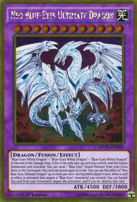 Neo Blue-Eyes Ultimate Dragon [MVP1-ENG01] Gold Rare | Galactic Gamez