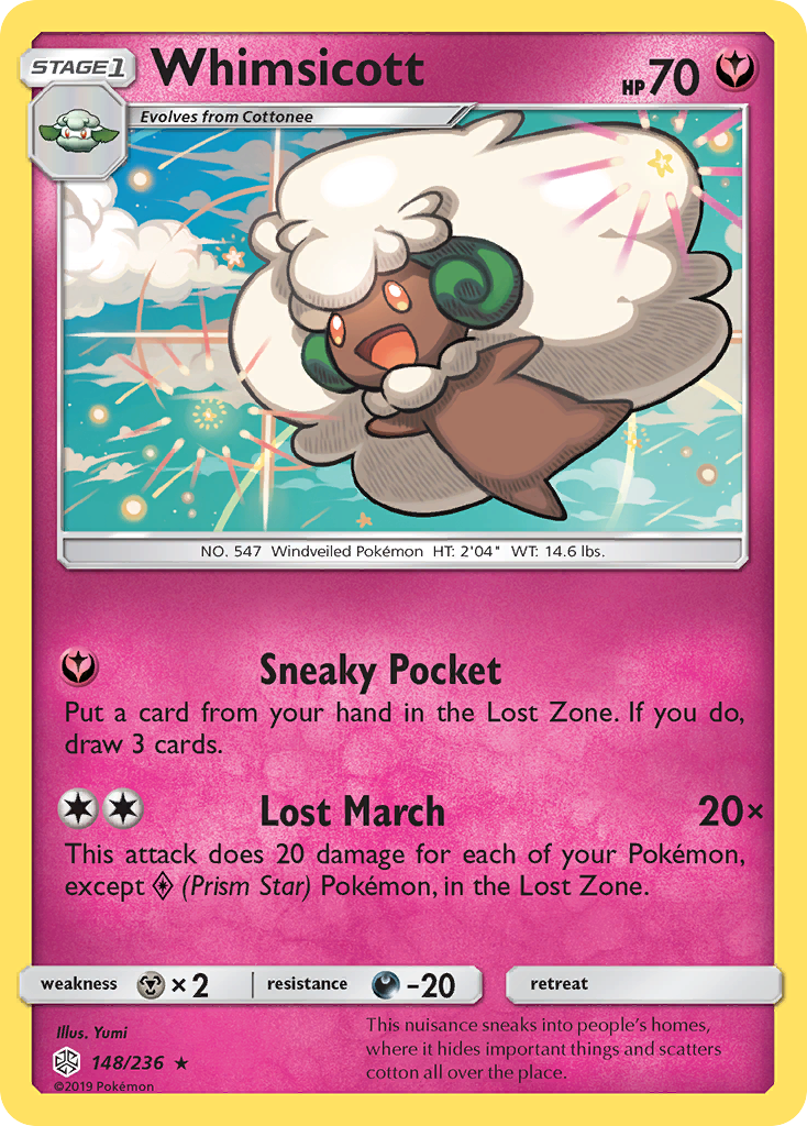 Whimsicott (148/236) [Sun & Moon: Cosmic Eclipse] | Galactic Gamez