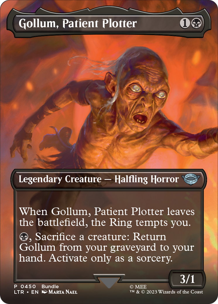 Gollum, Patient Plotter (Borderless Alternate Art) [The Lord of the Rings: Tales of Middle-Earth] | Galactic Gamez
