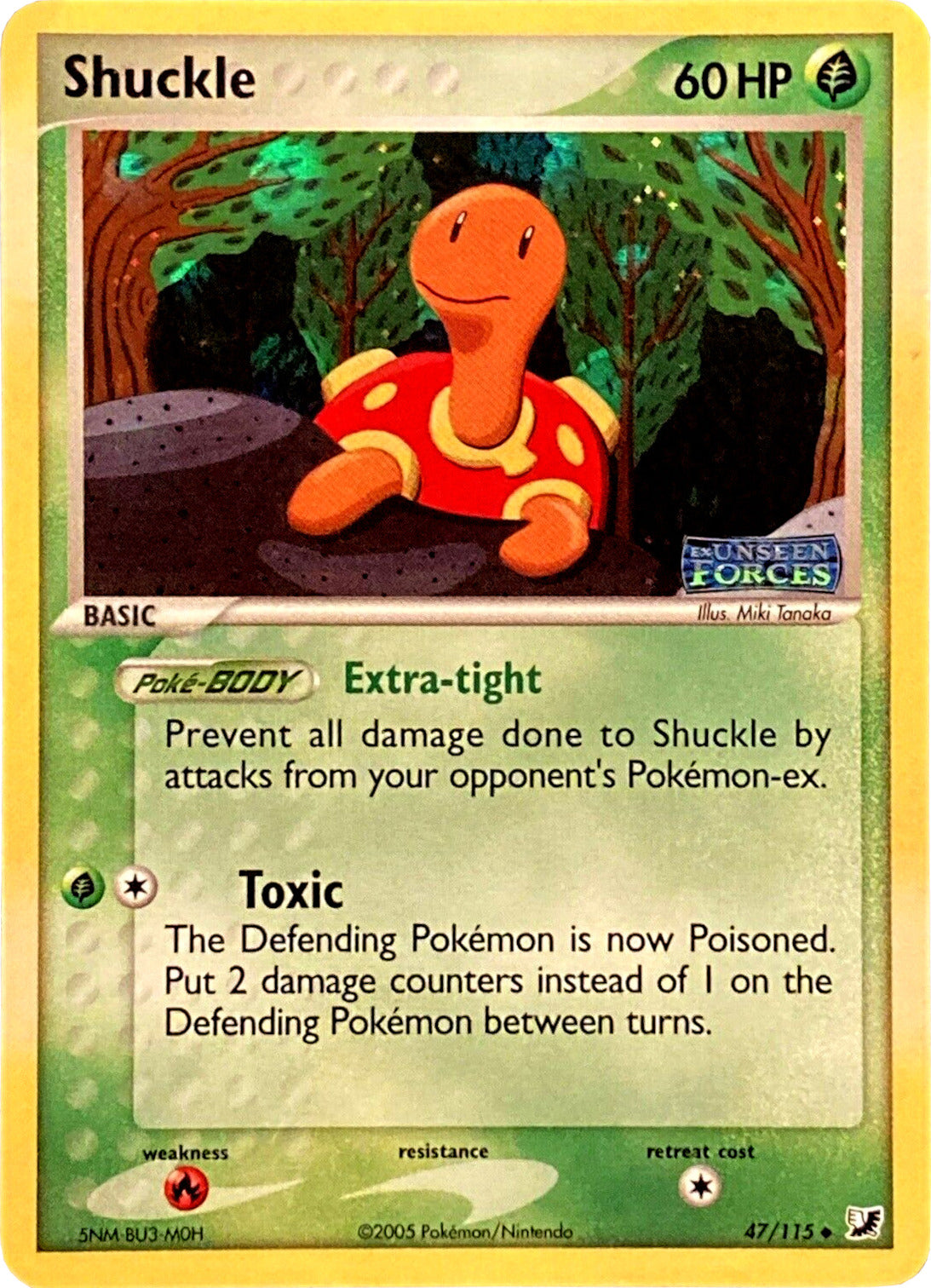 Shuckle (47/115) (Stamped) [EX: Unseen Forces] | Galactic Gamez
