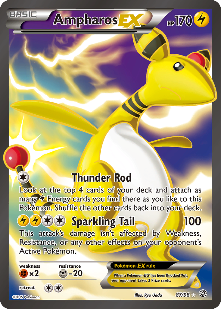 Ampharos EX (87/98) [XY: Ancient Origins] | Galactic Gamez