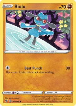 Riolu (090/185) [Sword & Shield: Vivid Voltage] | Galactic Gamez