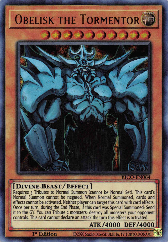 Obelisk the Tormentor (Ultra Pharaoh's Rare) [KICO-EN064] Ultra Pharaoh’s Rare | Galactic Gamez