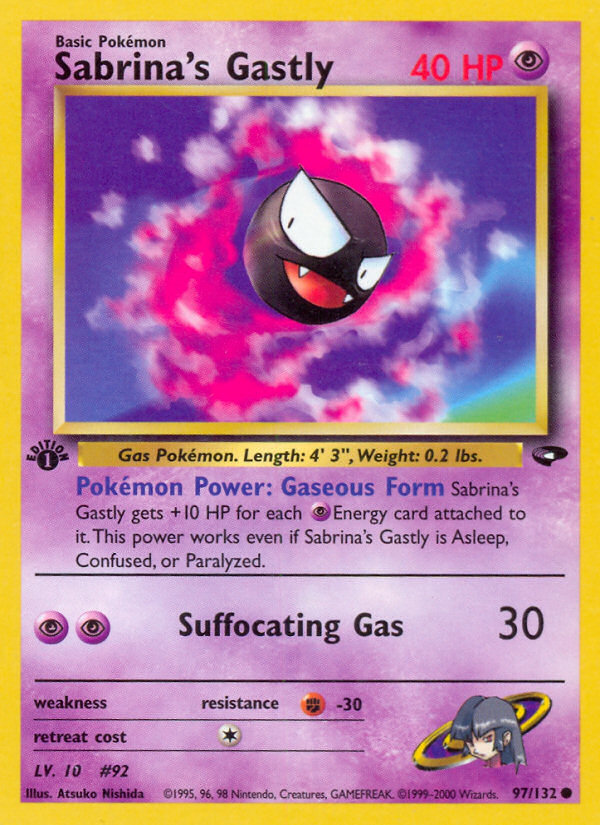 Sabrina's Gastly (97/132) [Gym Challenge 1st Edition] | Galactic Gamez