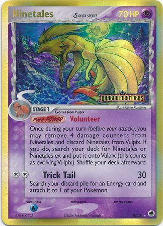 Ninetales (8/101) (Delta Species) (Stamped) [EX: Dragon Frontiers] | Galactic Gamez