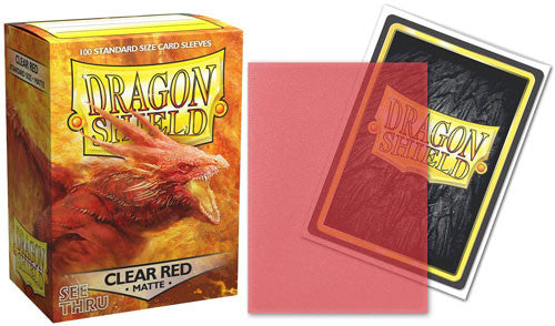 Dragon Shield Sleeves: Matte - Clear Red (100) | Galactic Gamez