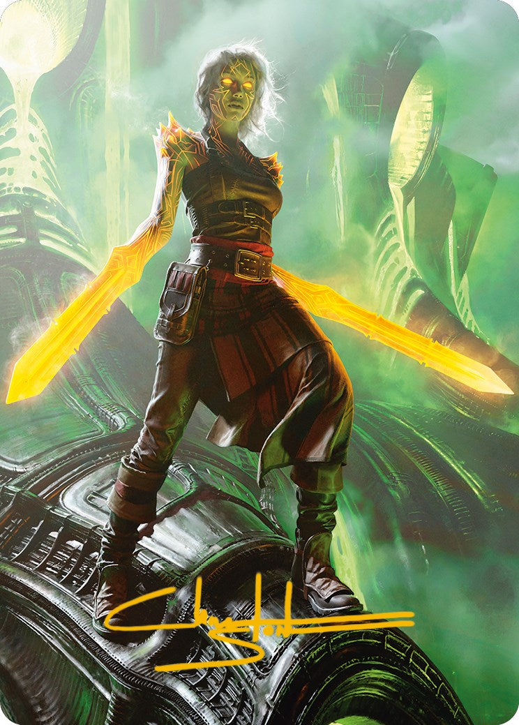 Nahiri, the Unforgiving Art Card (Gold-Stamped Signature) [Phyrexia: All Will Be One Art Series] | Galactic Gamez