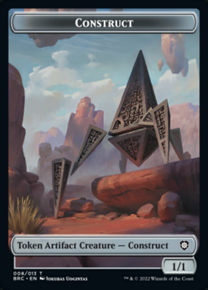Construct (008) // Phyrexian Myr Double-Sided Token [The Brothers' War Commander Tokens] | Galactic Gamez