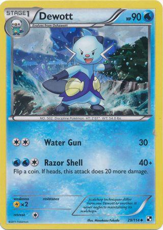 Dewott (29/114) (Cracked Ice Holo) [Black & White: Base Set] | Galactic Gamez