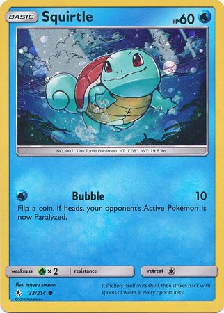 Squirtle (33/214) (Premium Collection Promo) [Sun & Moon: Unbroken Bonds] | Galactic Gamez