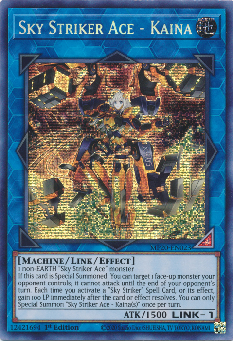 Sky Striker Ace - Kaina [MP20-EN023] Prismatic Secret Rare | Galactic Gamez