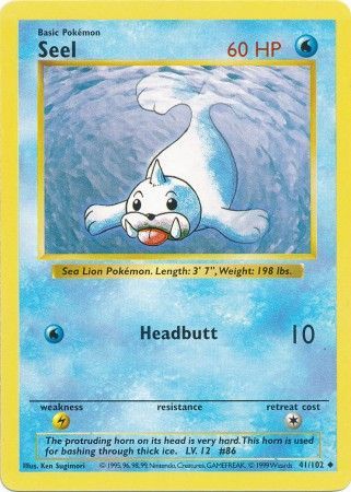 Seel (41/102) [Base Set Shadowless Unlimited] | Galactic Gamez