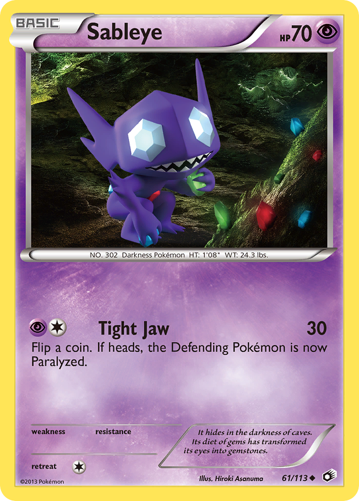 Sableye (61/113) [Black & White: Legendary Treasures] | Galactic Gamez