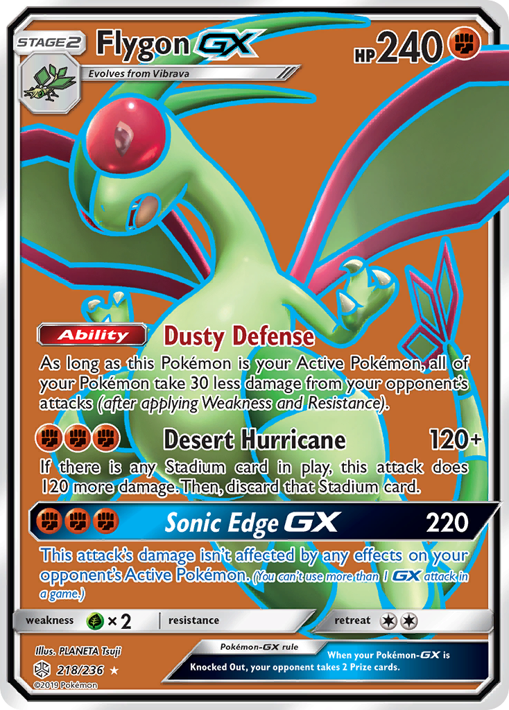 Flygon GX (218/236) [Sun & Moon: Cosmic Eclipse] | Galactic Gamez