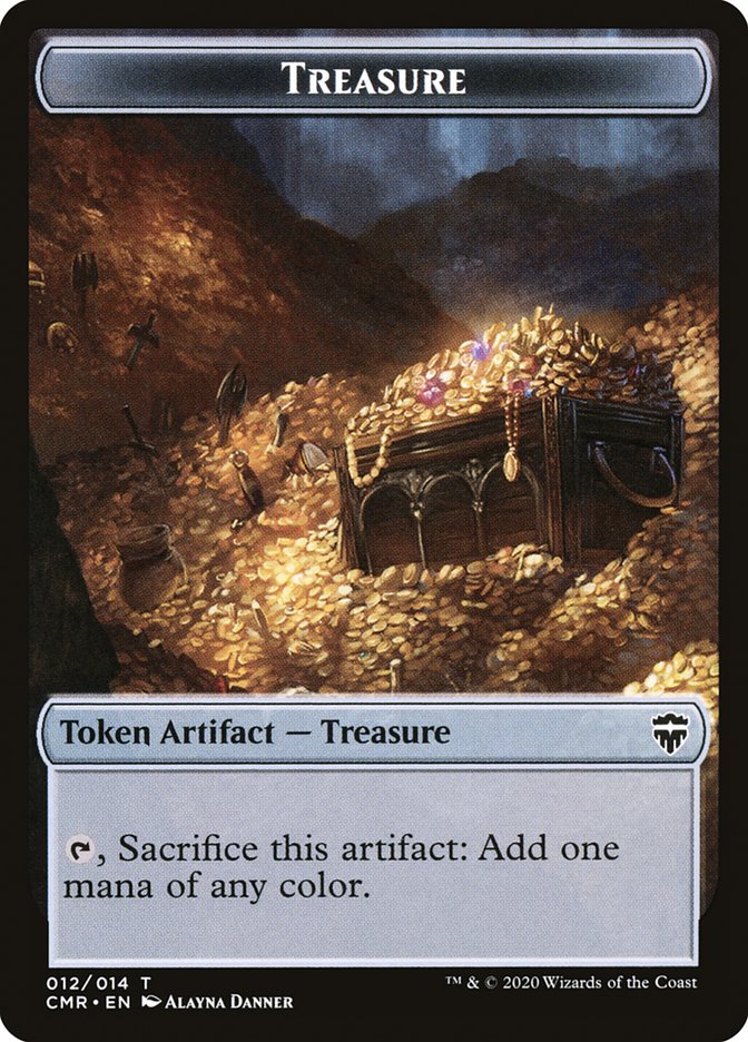 Rock // Treasure Token [Commander Legends Tokens] | Galactic Gamez