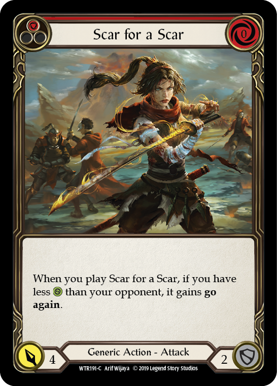 Scar for a Scar (Red) [WTR191-C] Alpha Print Normal | Galactic Gamez