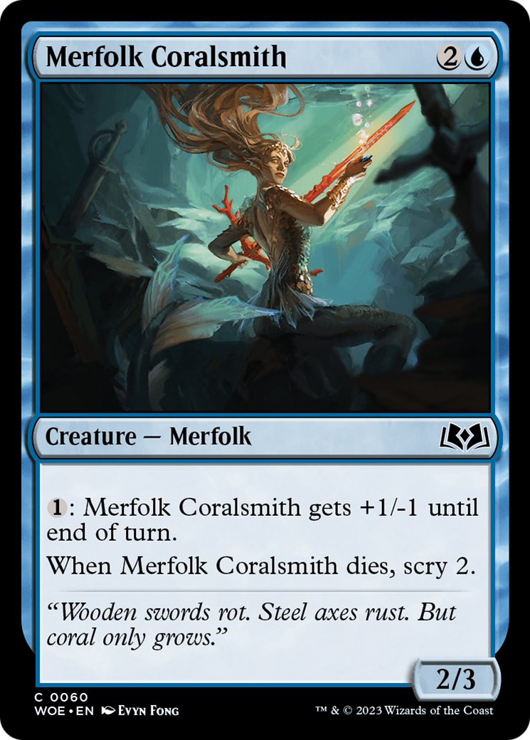 Merfolk Coralsmith [Wilds of Eldraine] | Galactic Gamez