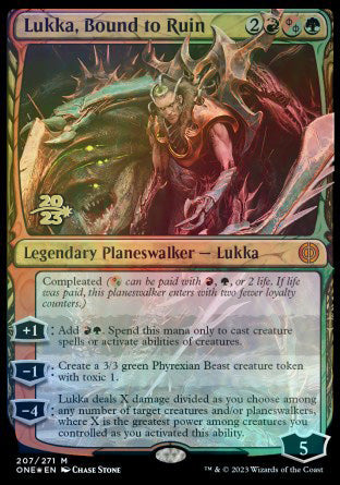 Lukka, Bound to Ruin [Phyrexia: All Will Be One Prerelease Promos] | Galactic Gamez