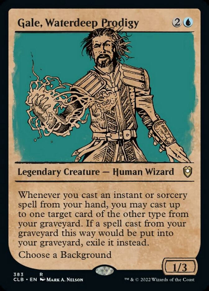 Gale, Waterdeep Prodigy (Showcase) [Commander Legends: Battle for Baldur's Gate] | Galactic Gamez