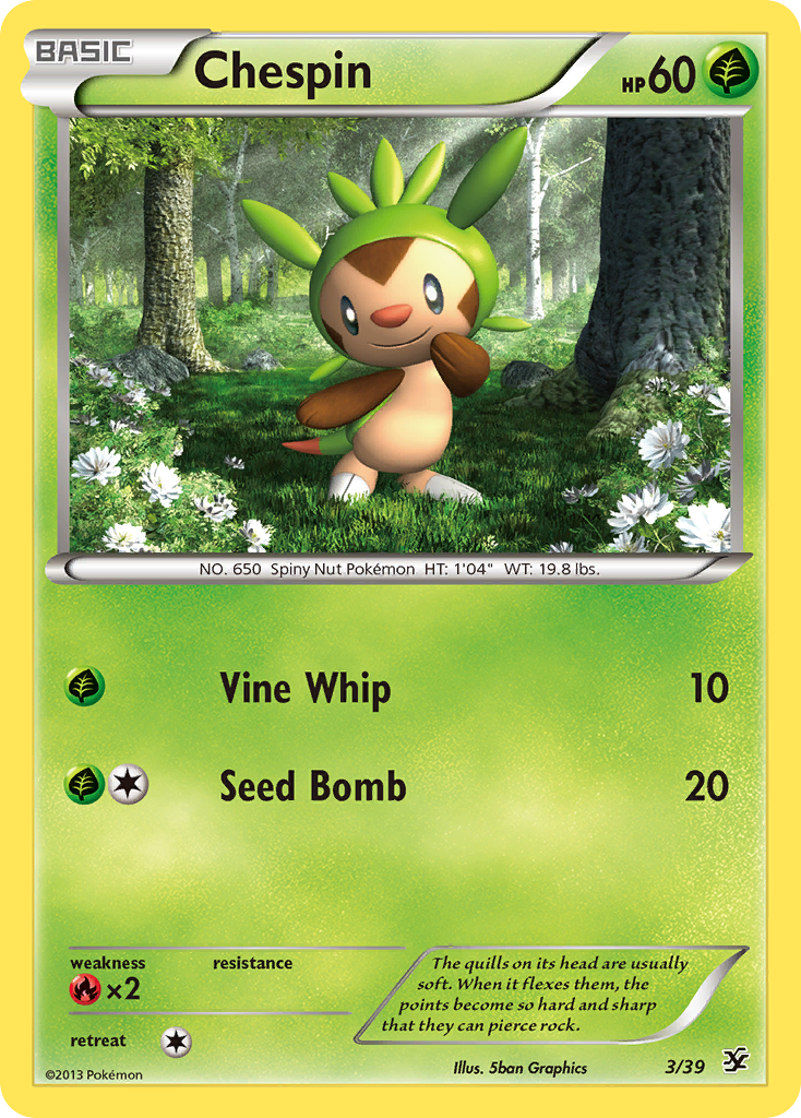 Chespin (3/39) [XY: Kalos Starter Set] | Galactic Gamez